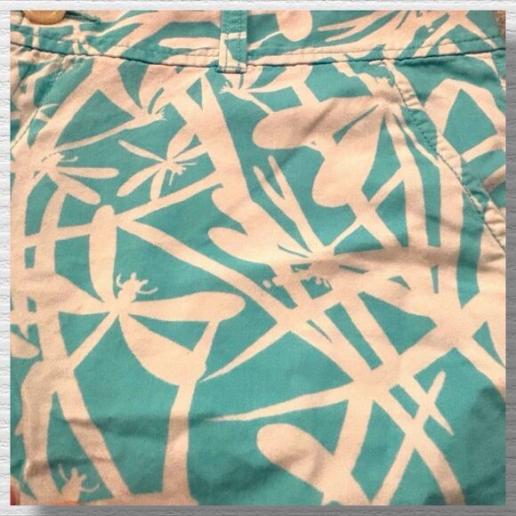 Lilly Pulitzer Womens Shorts Size 12 Flutter Blue Dragonfly Print Cotton Summer - Picture 3 of 7